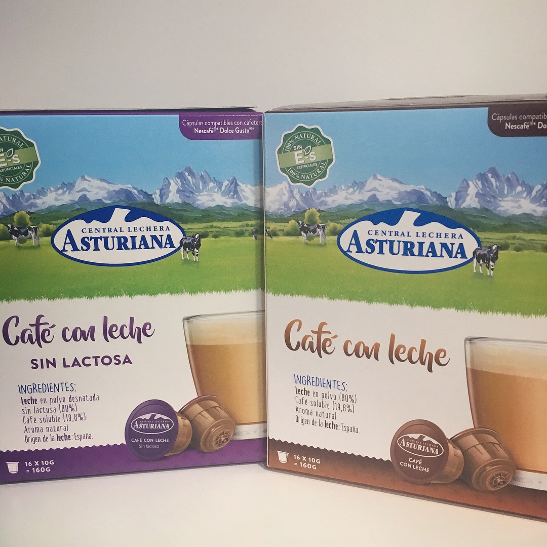 Cafe con leche sin lactosa (capsulas) - central lechera asturiana - 16 x 10  g
